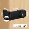 Folding Security Combination Lock 101*41mm 41*39mm Black Easy Installation Iron Versatile Application High-quality