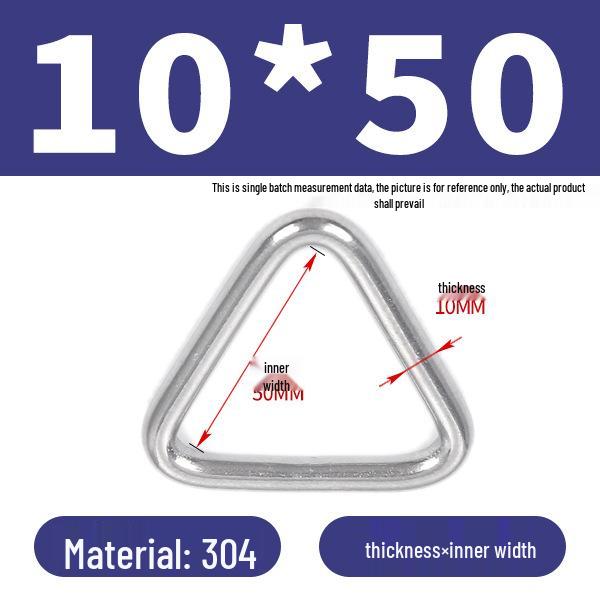 Triangelringspänne i rostfritt stål med ögleanslutning