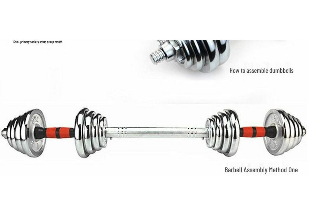 Men's Adjustable Electroplated Iron Dumbbell Set, 20kg/30kg