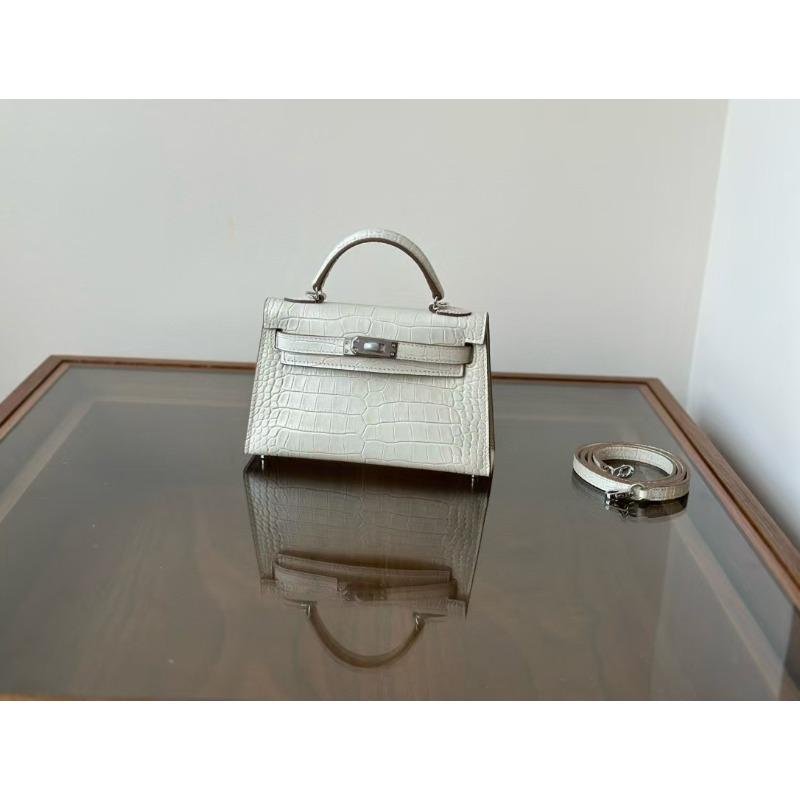 Oberleder mit Krokodilmuster, Stahlbeschläge der zweiten Generation, gängige Lokomotive, Shafi-Linie, Damen-Umhängetasche für eine Schulter