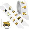 500PCS Cartoon Construction Vehicle Stickers Roll Children's Cartoon Car Truck Sticker Reward Encourage Sticker DIY Laptop Decal