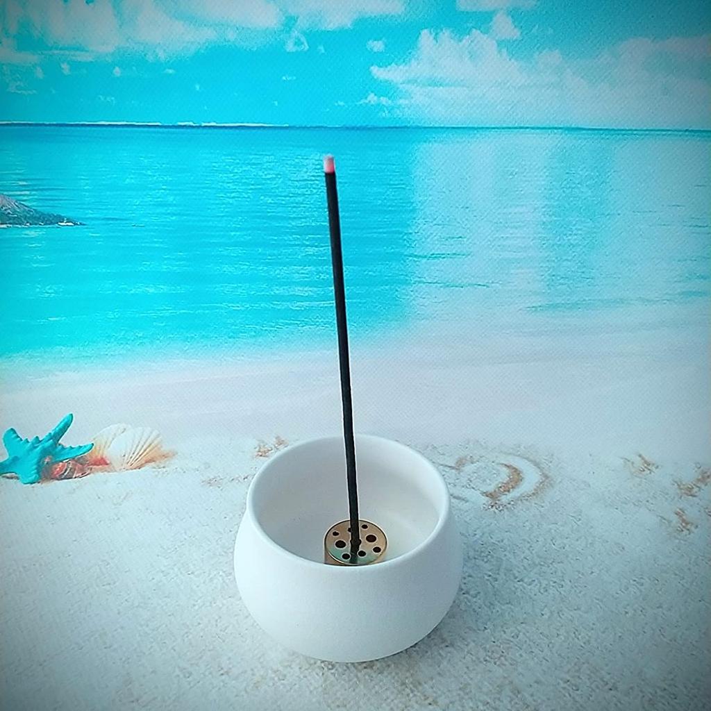 Stylish ceramic incense perfect for mini Buddhist and as an incense Includes a stand for incense Ideal for and Japanese-style holder, aromatherapy,