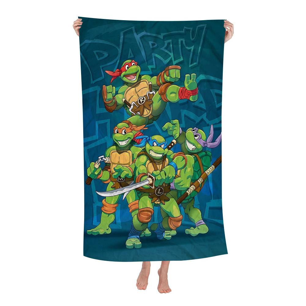 Anime Poster N-Ninja Cool T-Turtles Cartoon Beach Towel Cute Kawaii Room Decor Bath Girls Hand Towels For Bathroom Shower