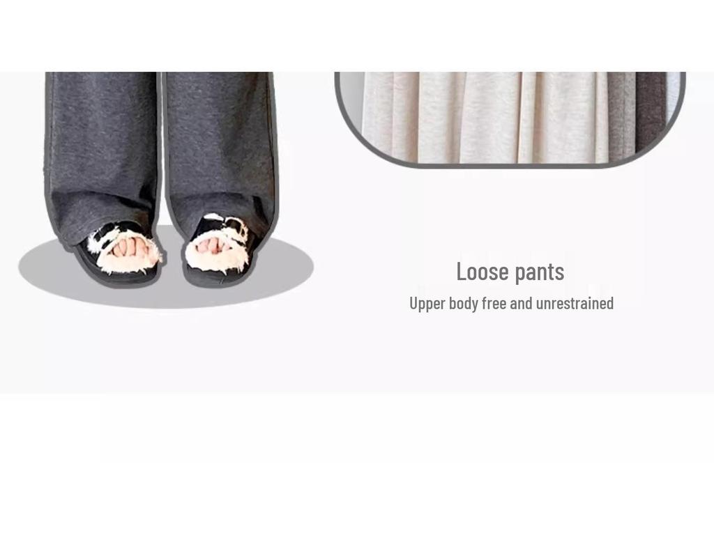 145cm High-Waisted Narrow-Leg Drawstring Knit Pants – Korean Style Women's Early Autumn Pocket Pants