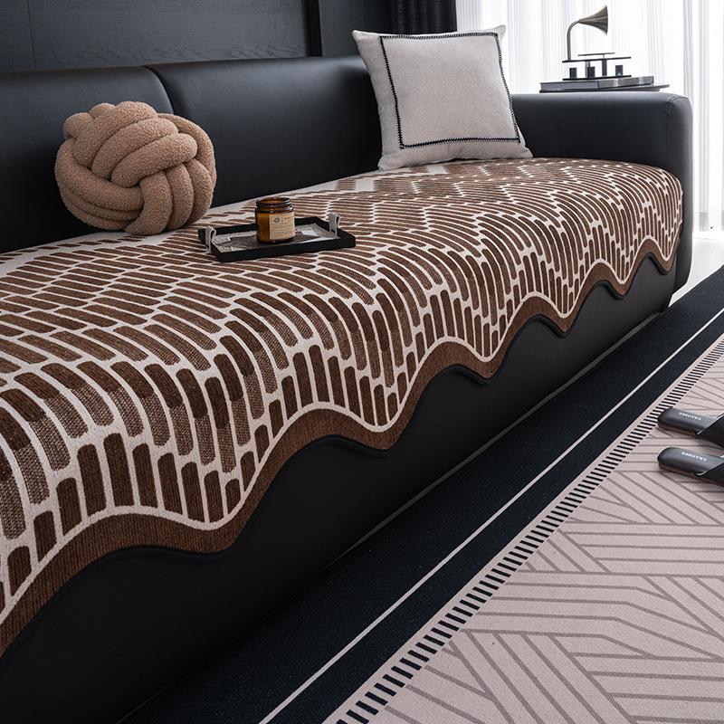Special-Shaped Irregular Sofa Cushion Universal Light Luxury High-End Seat Cushion New One-Piece Cover Towel