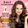 3-in-1 STYLING CREAM-Smooths Styled Hair, Preps Shiny Blowouts and Defined Curls-Suitable for All Hair Types,200ml