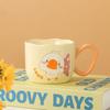 Creative Cute Goose Ceramic Cup High Value Mug with Handle Cup Cartoon Animal Student Drinking Water Cup