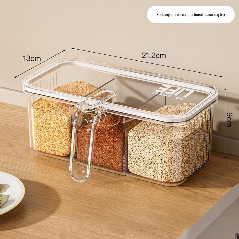 

Zhishi Detachable Rectangular Kitchen Spice Box Set with Spoons