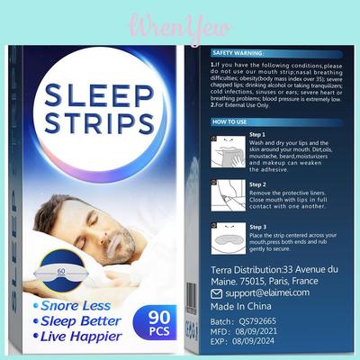 Elimei Sleep Tape Antisnoring Closure Patch With Breathable Material For Restful Sleep