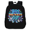 Printed Kindergarten 67 Six Seven Schoolbag, Cartoon Animation 12-inch Backpack Casual and Light
