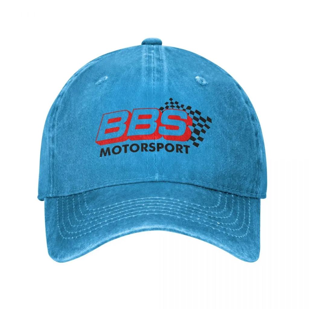 Classic BBS Motorsport Baseball Cap Unisex Style Distressed Denim Headwear Car Racing Outdoor Workouts Caps Hat
