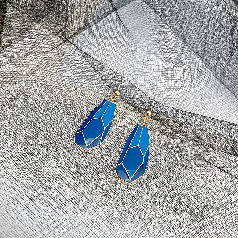 

Серьги-пусеты из серебра 925 пробы в корейском стиле с подвесками-камнями - Длинные женские серьги B317