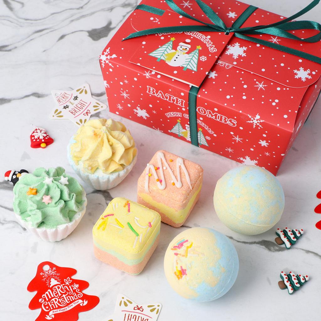 6PCS Aromatherapy Bath Bombs Stress Relief Relaxation Scented Shower Bath Salt Ball for Valentine's Day/Birthday Gift