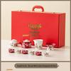 Chinese Engagement Bride's Tea Set: Teapot, Teacups, Tray - Newlywed Gongfu Gift Box