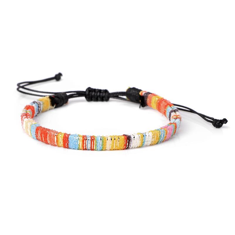 Bohemian Handmade Couple Bracelets Men Charms Weave Adjustable Bracelets for Women Friendship Summer Beach Surfing Boho Jewelry