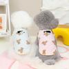 Pet Plaid Bear Quilted Vest Dog Clothing Autumn and Winter Can Pull Puppy Clothes New Small Dog Teddy Cotton Plaid Printed Vest