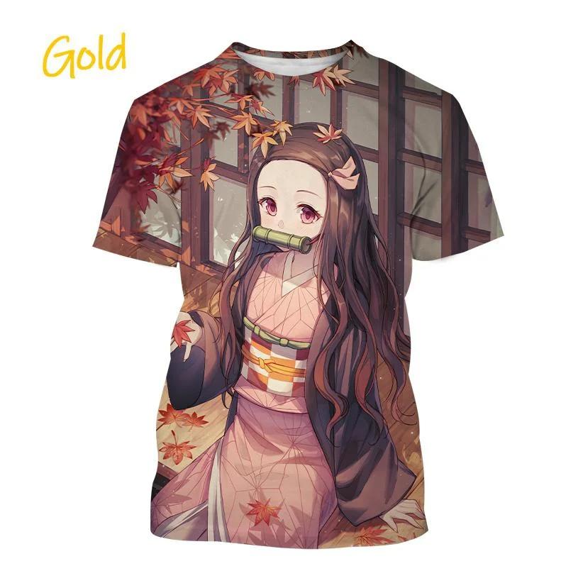 Nové Žhavé Anime Demon Slayer Kamado Nezuko Tričko s potiskem 3D Pánské/Dámské tričko Tričko s krátkým rukávem Street Harajuku Cosplay topy