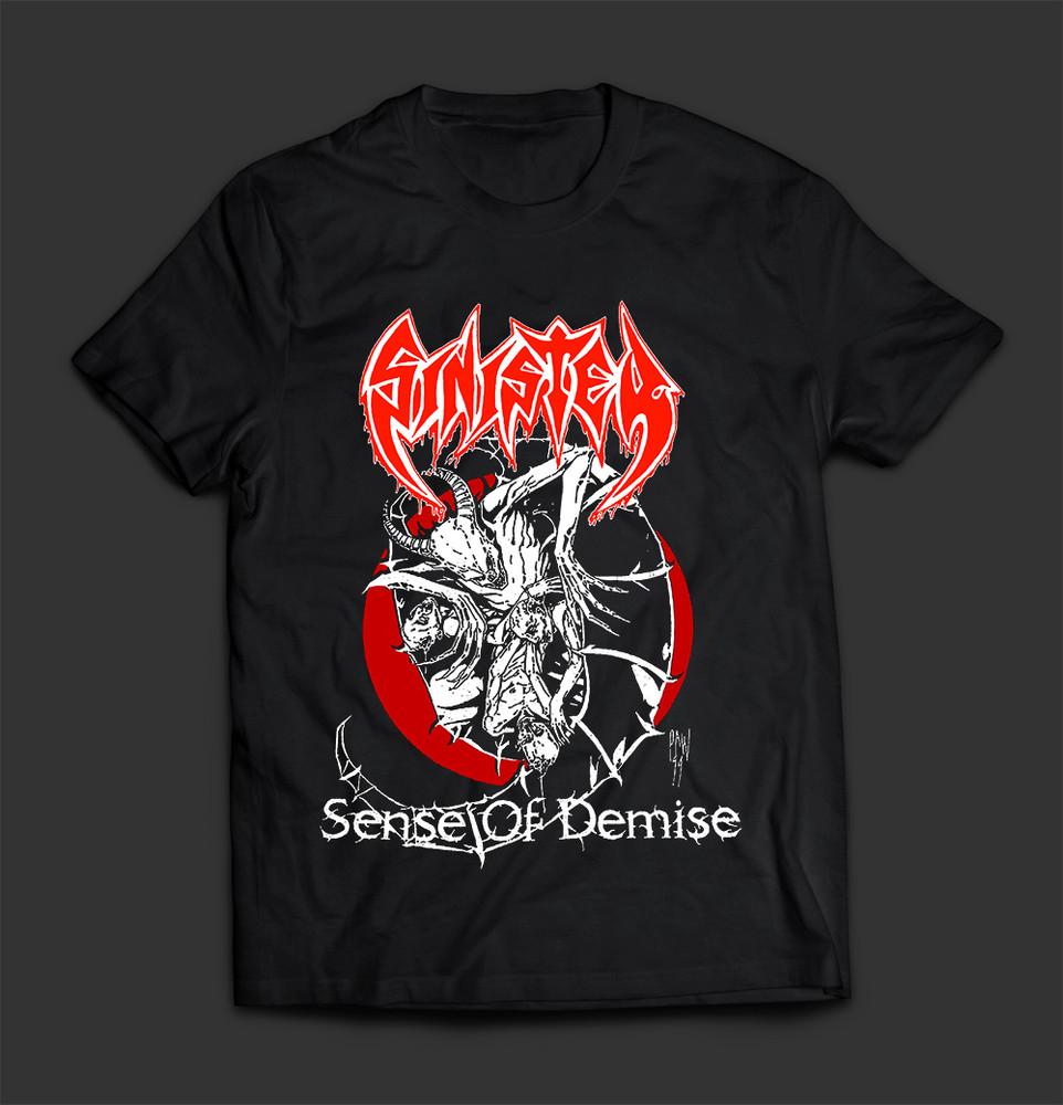 

NEW SINISTER – Sense Of Demise Heavy Cotton Black T Shirt S-5XL TT528 Unisex T-Shirt XL