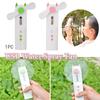 Summer Handheld Fan with Pocket Water Spray Mist Wind-up Fan Bottle Manual Rechargeable Mini Fan for Home & Travel