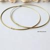 18k Gold-Plated Brass Flat Round Retro Choker
