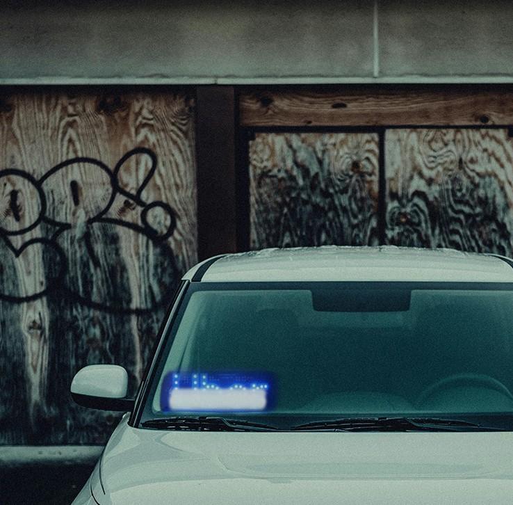 Car LED Light With Suction Cup Car Light High Brightness Visual Effect Eye-catching