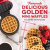 Elektrischer Mini-Waffelmaker Doppelseitige Heizung Hausgemachtes Frühstücks-Röster Küche Kleine Dessert-Kochmaschine
