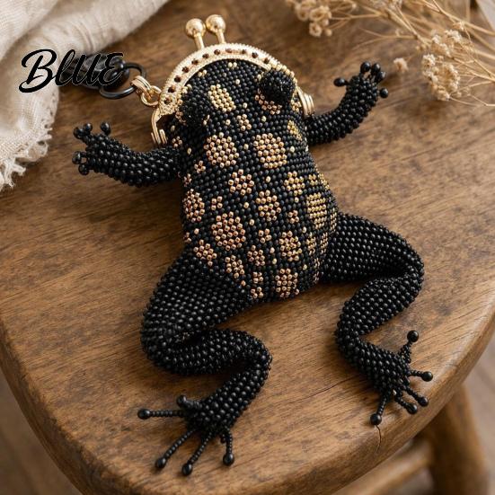 Kleines Kissenschloss mit Schloss Münzbörse DIY Frosch Münzhalter Niedliche Tasche Perlenkröte