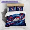 Netherlands Football Printed Bedding 3 Piece Set Cozy Breathable Bed Cover Set as Housewarming Holiday Gift