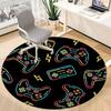 1pc Gaming Controllers Office Round Area Rug, Under Office Chairs Bedroom Living Room Home Decor, Room Deco