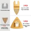 6Pcs Universal Carbide Oscillating Tool Blades, Triangular and Finger Carbide Grit Rasp Blades for Sanding Grinding Rasping Tile Grout Mortar