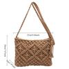 Ladies' Bohemian Style Handmade Woven Shoulder Bag - a Lightweight Summer Beach Clutch with Tassel Details,Crossbody Design