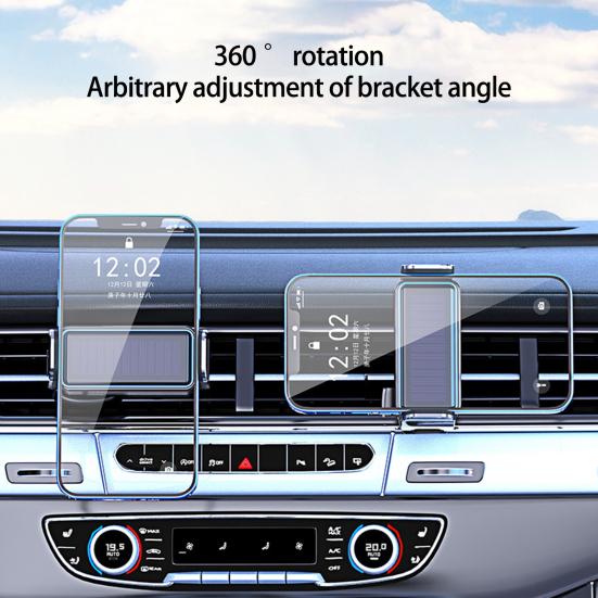 Automatic Induction Holder Dual-Mode Anti-Falling Anti-Bump Rotate Induction 360 Degrees Charging Opening Closing Durable Solar