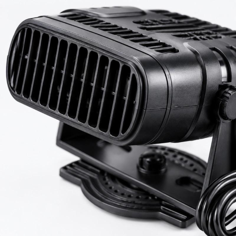12V or 24V 2-in-1 Car Heater & Coolers, Car Windshield Heater Fan with Warm and Cool Operation, Adjustable Aiming Support and Attached Vehicle Power