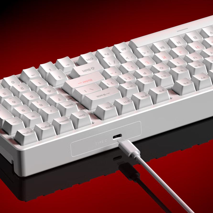 Lenovo GK10 98L Mechanical Keyboard, Full Hot-Swappable, 20 Backlight Effects, E-Sports Gaming Office Computer Keyboard