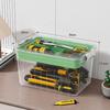 Transparent Double-Layer Toolbox Large Capacity Storage Container for Tiny Screws Jewelry Parts Home DIY Craft Organization