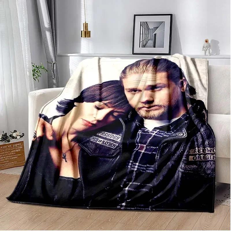 Jax Teller SONS OF ANARCHY Charlie Hunnam Throw Blanket Shawl Cloak Bedroom Living Room Sofa Couverture Chaude Manta Caliente