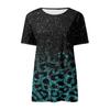 Women's Fashion Retro Printed Round Neck Short Sleeve Casual T-Shirt Top