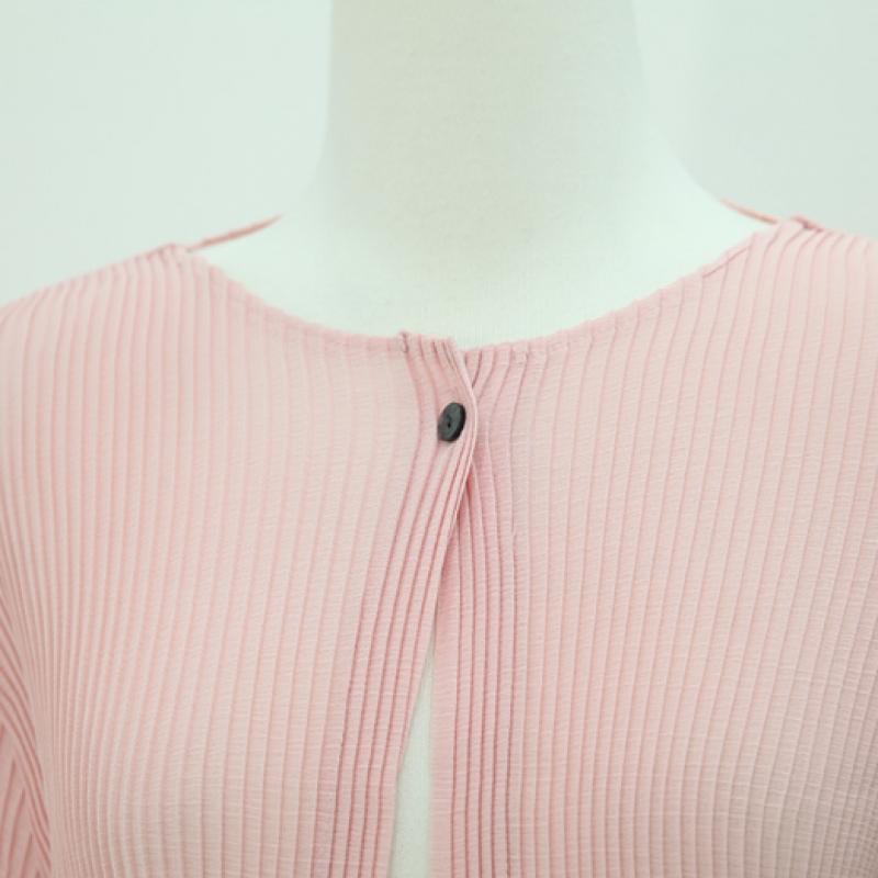 Shiz Madam Women 7 Sleeve Cherry Blossom Pleats Cardigan J31798