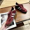 2025 new German training shoes women wear high-end platform casual shoes front lace-up Korean version campus Forrest Gump shoes women