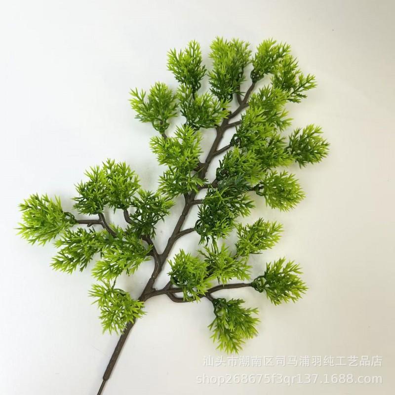Artificial Juniper Pine Branch With Needle Leaves Indoor Outdoor Decorative Bonsai Landscape Arrangement