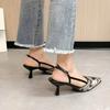 Fashion High Heel Women's Luxury Sandals Elegant Slingback Sandals Summer 2025 Pointed Toe Pumps Dress Shoes Women Zapatos De Mujer