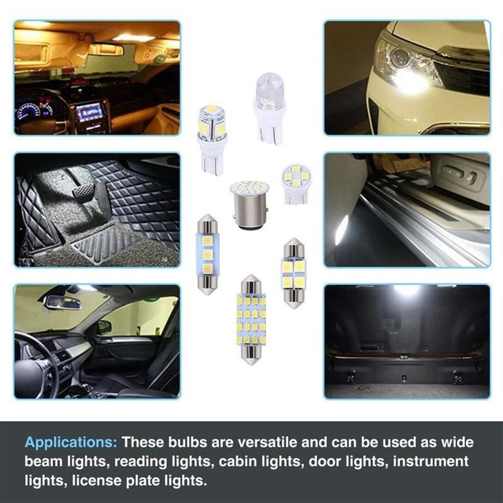 42PCS Universal Car LED Bulb Kit, High-Brightness Interior Dome Map Door License Plate Lights for Pickup Truck RV SUV Sedan