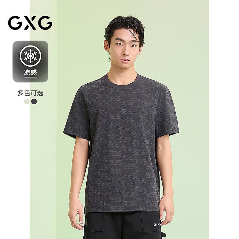 GXG Men s Jacquard Cooling Knit Round Neck T-Shirt M