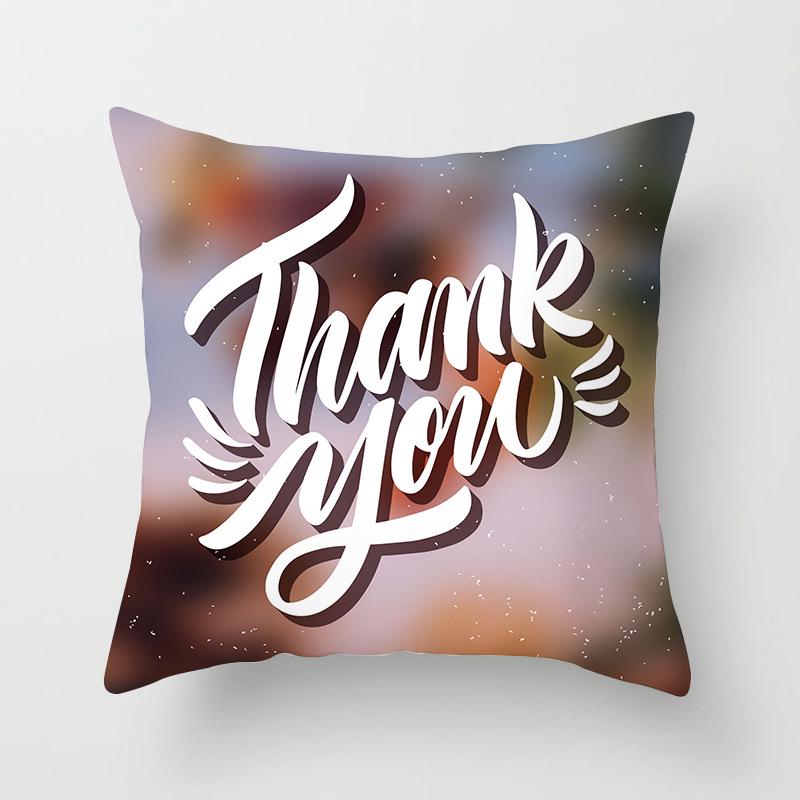 Nordic Black Letter Pillow Cushion Cover Living Room Sofa Car Pillow Cover Home Furnishings