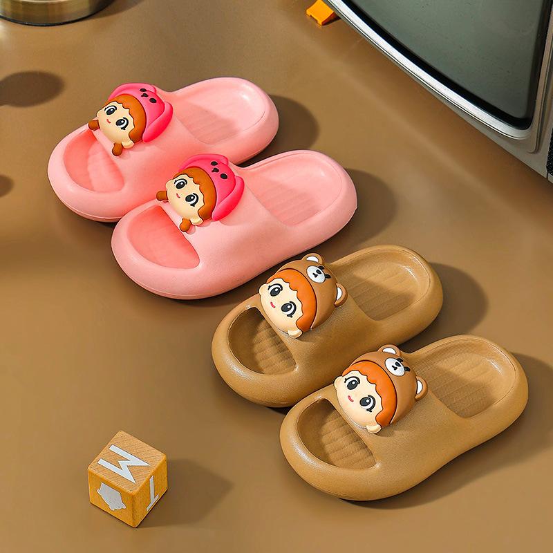 Children EVA Summer Slippers for Boys and Girls, Non-slip, Soft-soled, Durable, Cute Indoor Home Slippers for Siblings