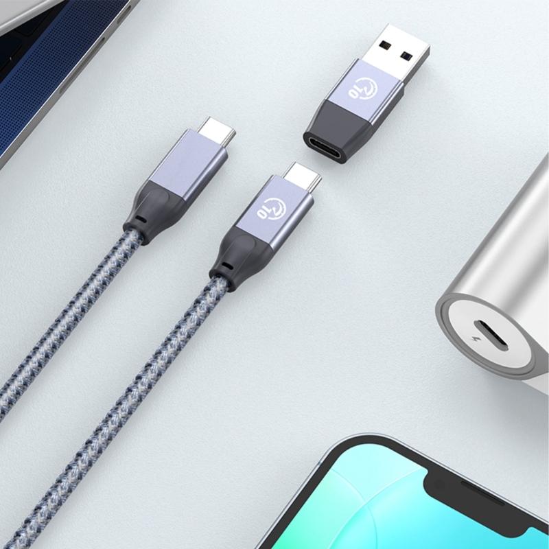 Fast 10Gbps USB Hub,4Port USB 3.2 Splitter 5V3A Power Supply, Aluminum USB Splitter for PC Accessories Metal Shell