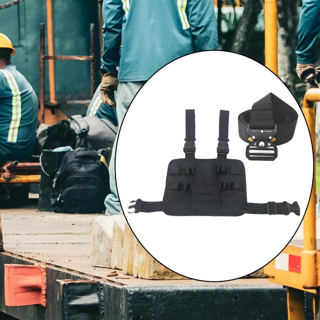 Leg Tool Pouch Utility Organizer with Belt Clip Adjustable Pocket Bag for Electrician Handyman