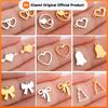 5pcs/lot Stainless Steel DIY Charms for Jewelry Making Heart Bowknot Valentine Tree Bell Pendants for Necklace Bracelet Earring