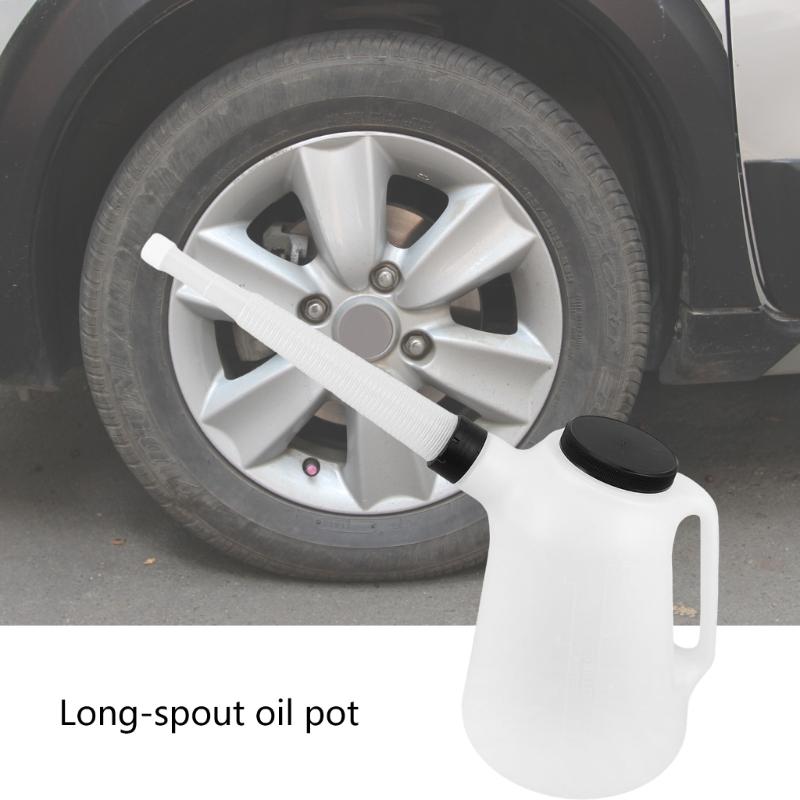 Oil Jugs, Oil Measuring Container Automotive and Flexible Oil Spout Oil Dispenser Automotive Motor Oil Container