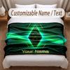 Werder Bremen FC Printed Flannel Blanket Custom Name Text Soft Warm Throw For Bedroom Holiday Gift